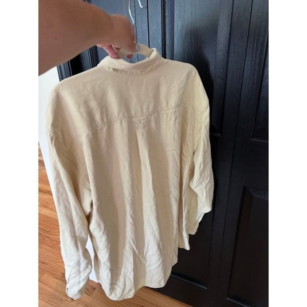 tommy bahama men’s long sleeve 100% silk shirt size large - Picture 5 of 5